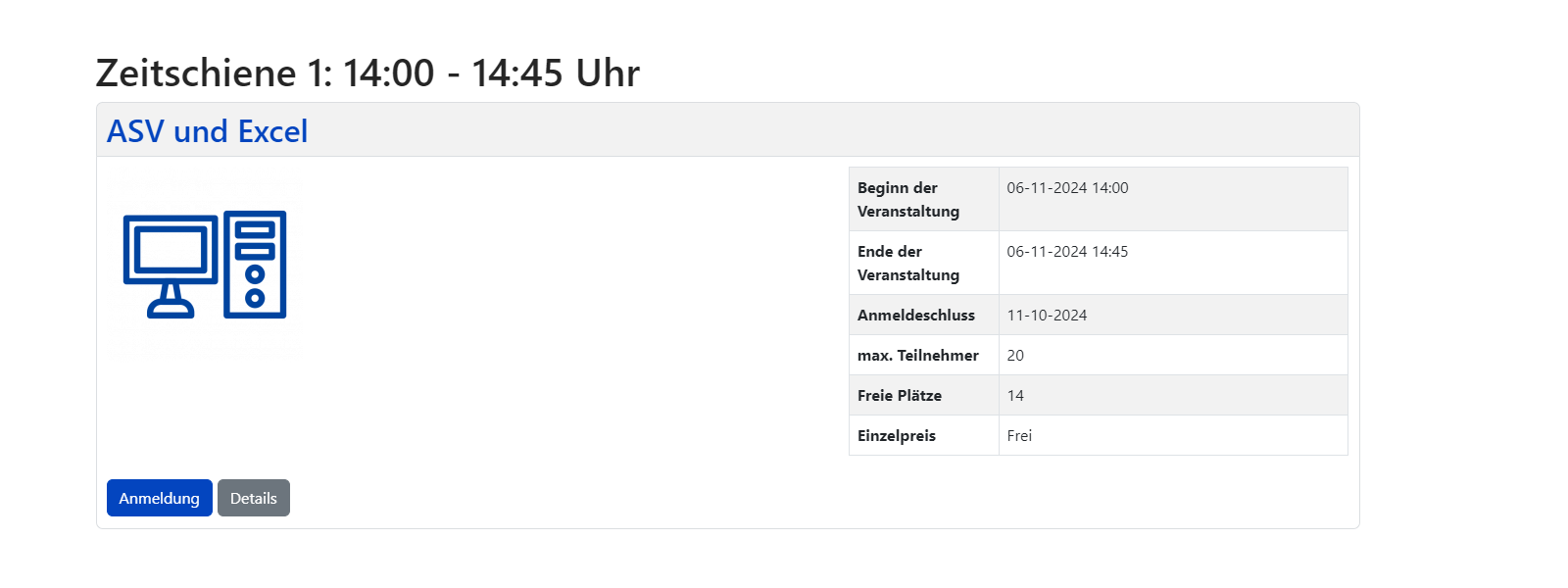 Kursauswahl